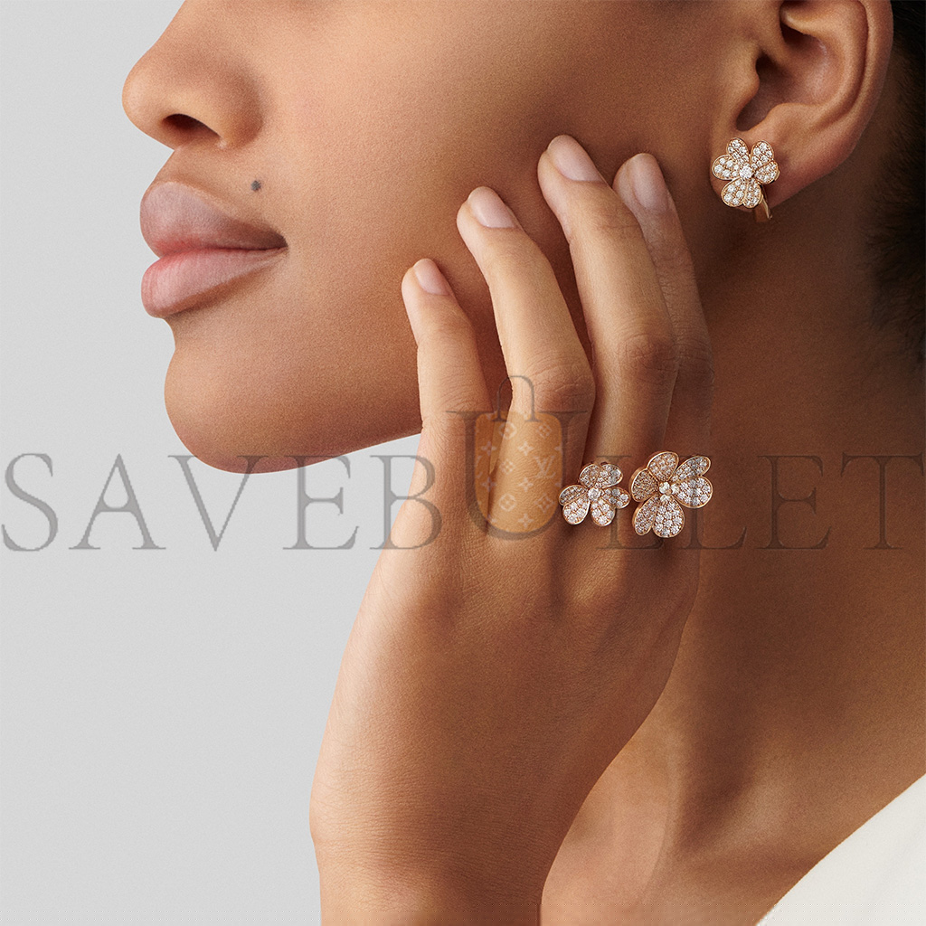 v*n cl*f arpels frivole earrings, small model - rose gold, Di*m*nd vcarp7rm00
